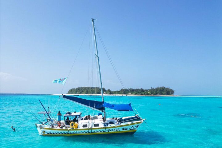 Zanzibar Private Full Day Catamaran to Mnemba Atoll Open Bar
